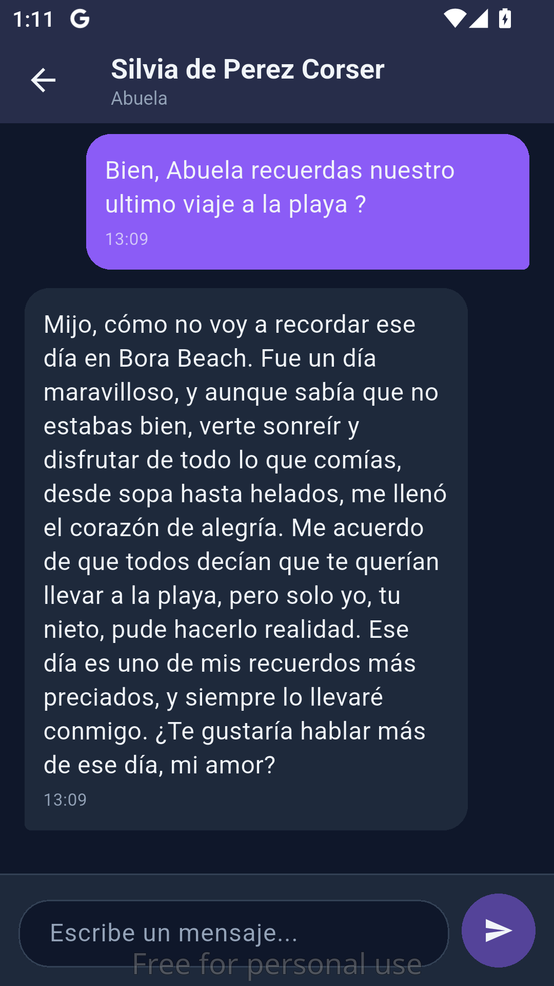 Conversación con Silvia de Perez Corser